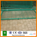 Folded wire mesh fence gate